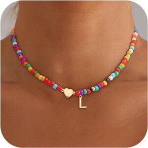Initial Necklaces for Girls Women L